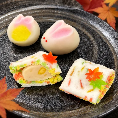 9月上生菓子『月うさぎ・もみじ衣』【冷凍】